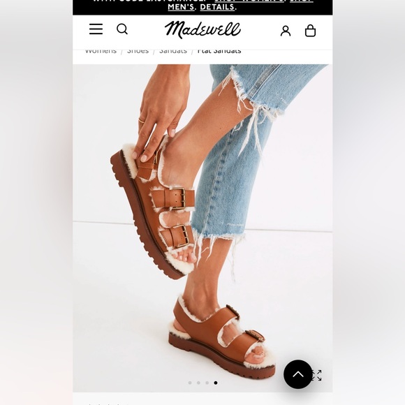 Madewell The Shearling-Lined Madelyn Sandal - Picture 4 of 4